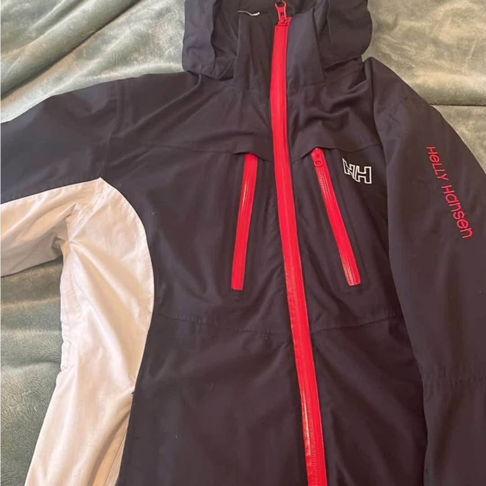 Helly Hansen Black Jacket with Red and White Details